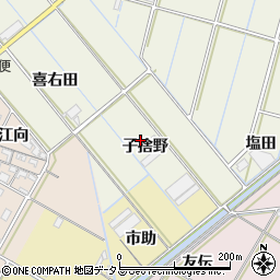 愛知県西尾市八ケ尻町子捨野周辺の地図