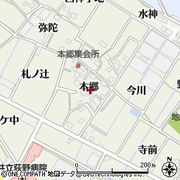 愛知県豊川市三上町（本郷）周辺の地図