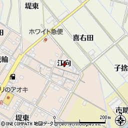 愛知県西尾市一色町味浜江向周辺の地図