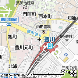 ミニストップ豊川稲荷店周辺の地図