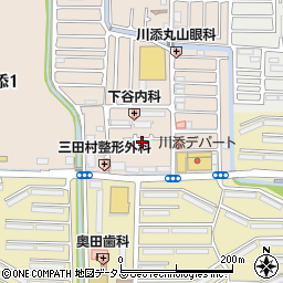 大阪府高槻市川添2丁目周辺の地図