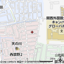 大阪府枚方市西禁野2丁目19周辺の地図