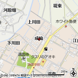 愛知県西尾市一色町味浜成輪周辺の地図
