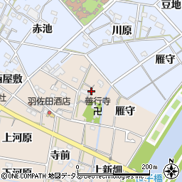 愛知県西尾市笹曽根町東屋敷周辺の地図