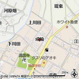 愛知県西尾市一色町味浜（成輪）周辺の地図