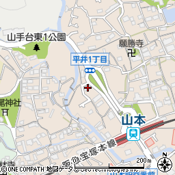 アザリア山本駅前周辺の地図
