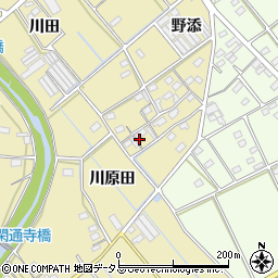 愛知県豊川市為当町河原田周辺の地図