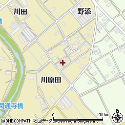 愛知県豊川市為当町（河原田）周辺の地図