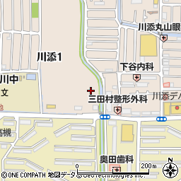 川添公園トイレ周辺の地図