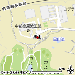 愛知県知多郡武豊町冨貴黒山周辺の地図
