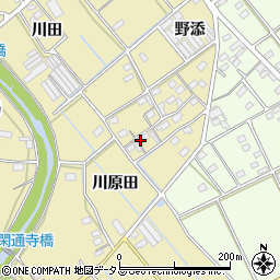 愛知県豊川市為当町川原田周辺の地図