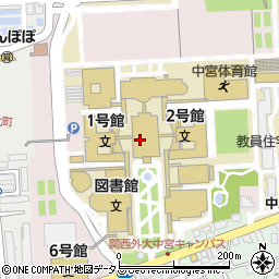 関西外国語大学短期大学部　中宮キャンパス周辺の地図