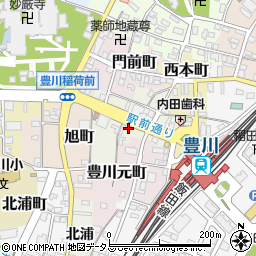 愛知県豊川市豊川栄町周辺の地図