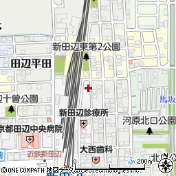京都府京田辺市河原食田10-82周辺の地図