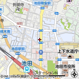 大阪府池田市栄町8-22周辺の地図