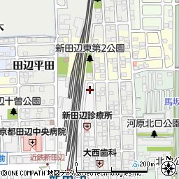 京都府京田辺市河原食田10-41周辺の地図
