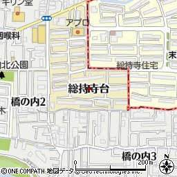 大阪府茨木市総持寺台周辺の地図