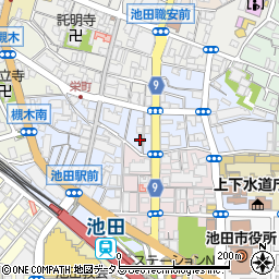 大阪府池田市栄町8-2周辺の地図
