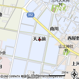 愛知県西尾市平口町天王前周辺の地図