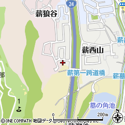 京都府京田辺市薪西山36-40周辺の地図