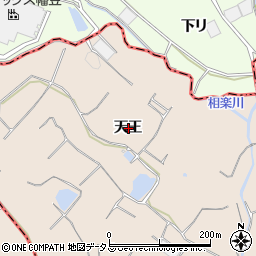 愛知県豊川市御津町赤根天王周辺の地図