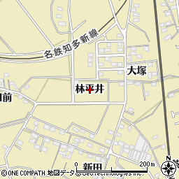 愛知県武豊町（知多郡）冨貴（林平井）周辺の地図