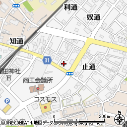 愛知県豊川市豊川町周辺の地図