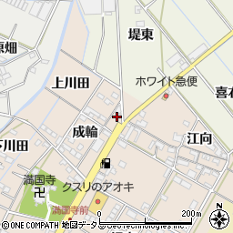 愛知県西尾市一色町味浜成輪4周辺の地図