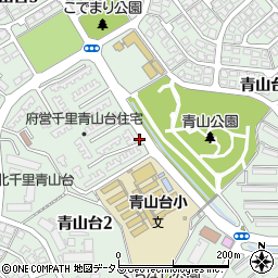 大阪府吹田市青山台周辺の地図