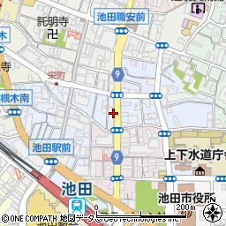 大阪府池田市栄町8-21周辺の地図