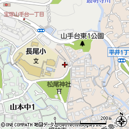 宝塚市立幼稚園長尾幼稚園周辺の地図