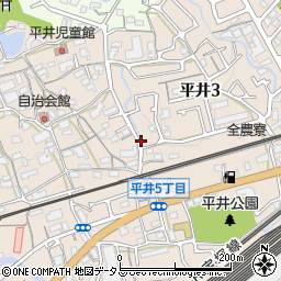 兵庫県宝塚市平井周辺の地図
