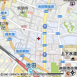 大阪府池田市栄町8-4周辺の地図