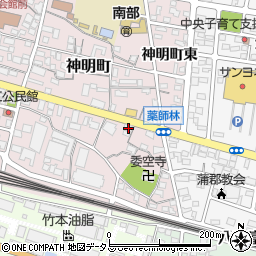 愛知県蒲郡市神明町6-8周辺の地図