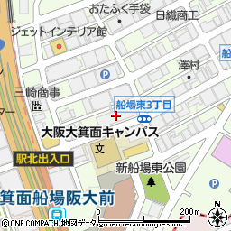 ジャストカーテン箕面店周辺の地図