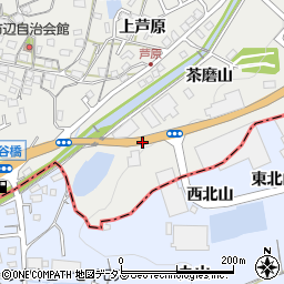 京都府城陽市市辺茶磨山周辺の地図