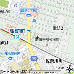 ピットデザイン諏訪町駐車場周辺の地図