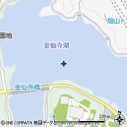金仙寺湖周辺の地図