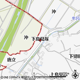 愛知県豊橋市石巻小野田町下鳥見塚周辺の地図