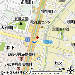 かつや 愛知豊川インター店周辺の地図