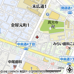 愛知県豊川市末広通周辺の地図