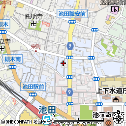 大阪府池田市栄町8-16周辺の地図