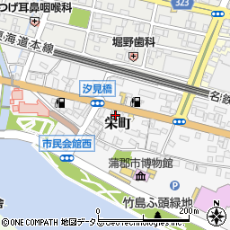 愛知県蒲郡市栄町周辺の地図