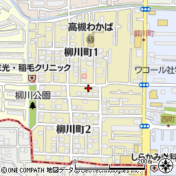 大阪府高槻市柳川町周辺の地図