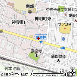 愛知県蒲郡市神明町13-15周辺の地図