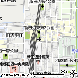 京都府京田辺市河原平田13-74周辺の地図