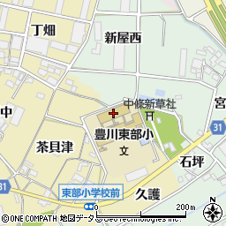 豊川市立東部小学校周辺の地図