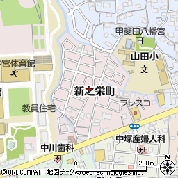 大阪府枚方市新之栄町26-12-1周辺の地図