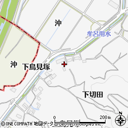 愛知県豊橋市石巻小野田町（下切田）周辺の地図