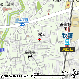 桜中公園周辺の地図